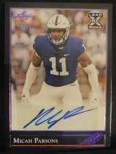 2021 Leaf Ultimate Draft Card #BG-MP2 Micah Parsons Rookie Autograph 9/30