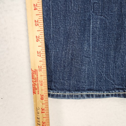 Vigoss Jeans Womens 22 Blue Chelsea Straight Leg Distressed Dark Wash Denim - Picture 5 of 14