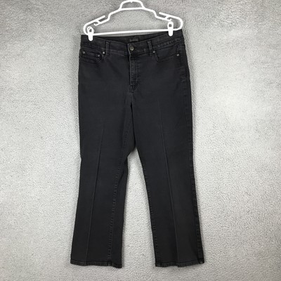 Talbots Jeans Womens 14P Black Barely Boot Jean Stretch Mid Rise Cotton Blend