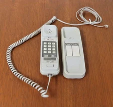 STC Soundesign Slimline Pushbutton Wall Desk Landline Phone Model 7022(B)