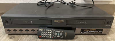 Go-Video DDV9485 Dual Deck Hi-Fi VHS VCR Recorder WITH REMOTE Tested Working