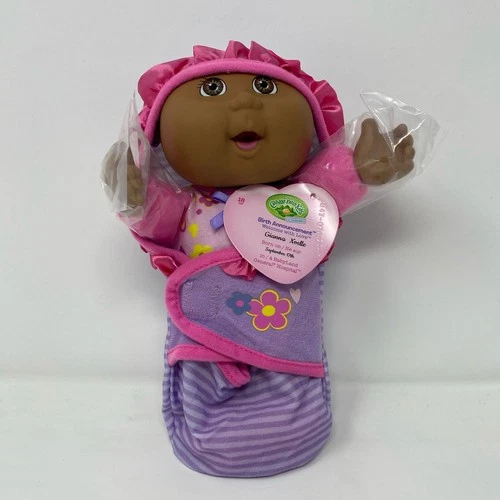 Cabbage Patch Kids Jazwares Baby Doll Purple/Pink Sleeper 9in