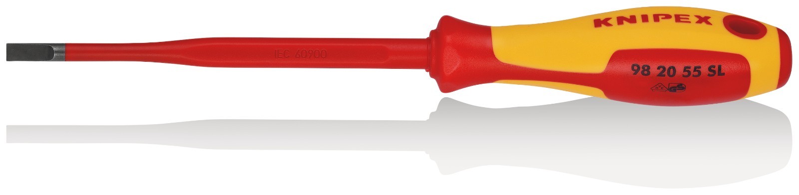 Knipex 98 20 55 SL VDE Insulated (Slim) Slotted Screwdriver 5.5 x 125mm
