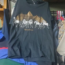 Vintage 90s Screen Stars Arabian Nights Single Stitch Graphic Shirt Mens Small