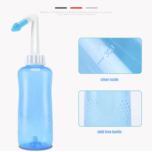 Limpiador nasal respiración suave con 2 boquillas botella 500 ml lavado nasal Cle TDW - Imagen 7 de 12