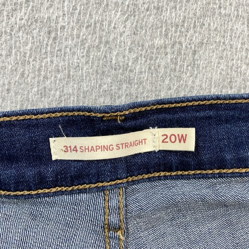 Pantalones de mezclilla Levis 314 para mujer 20W 40x32 modelados rectos elásticos azules Western Mom - Imagen 12 de 18