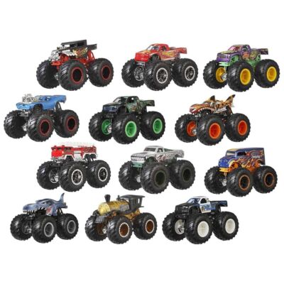 Mattel GGC61 - HotWheels - Monster Trucks - Die-Cast Fahrzeuge, 1:64, 12er Pack