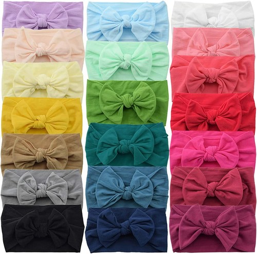 Fascia per capelli coniglio bambino nylon elastico fiocco fascia per capelli bambina fiocco-nodo neonato fiocco - Foto 2 di 35