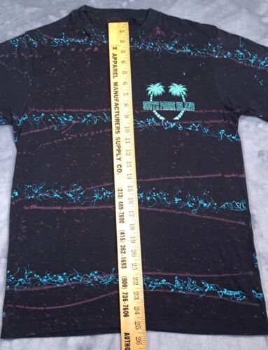 Vintage 90er South Padre Island doppelseitige Grafik Einzelnaht T-Shirt Herren Med. - Bild 13 von 15