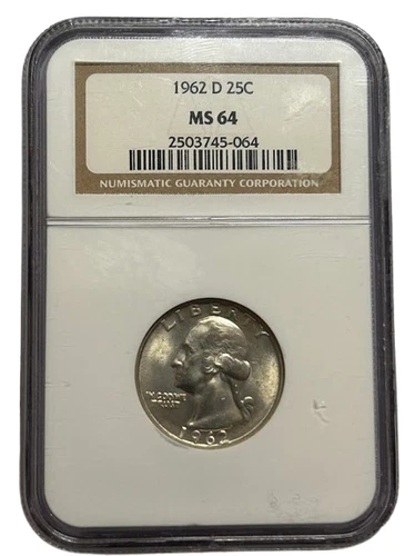 NGC 1962 D MS64 Washington Silver Quarter 2503745-064