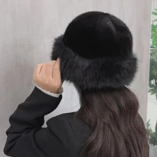 Women Soft Thick Fluffy Faux Fur Russian Mongolian Hat Winter Ear Warmer Ski
