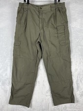 5.11 Tactical Pants Mens 38X32 36x30 Measured Green Cargo utility Work Canvas