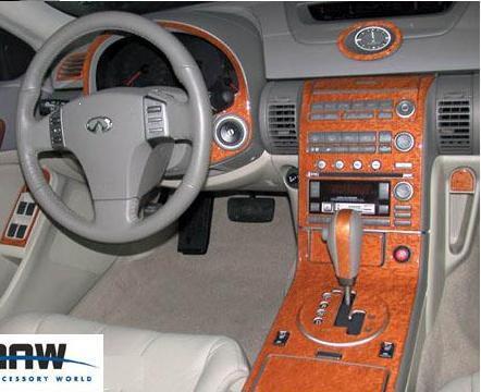 INTERIOR WOOD DASH TRIM KIT FITS INFINITI G35 G 35 2 DOOR 4 DOOR 2003 03 2004 - Picture 1 of 8