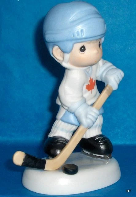 PRECIOUS MOMENTS ~CANADIAN EXCLUSIVE~ HOCKEY PLAYER # 99 "LET'S KEEP OUR EYE ON - Image 3 of 4