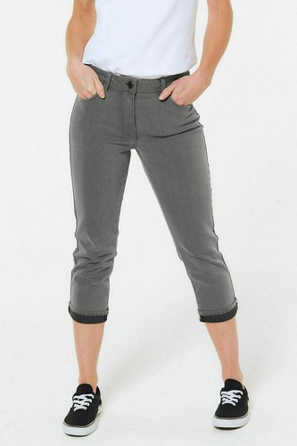 WOMEN BON MARCHE DENIM CROPPED JEANS 