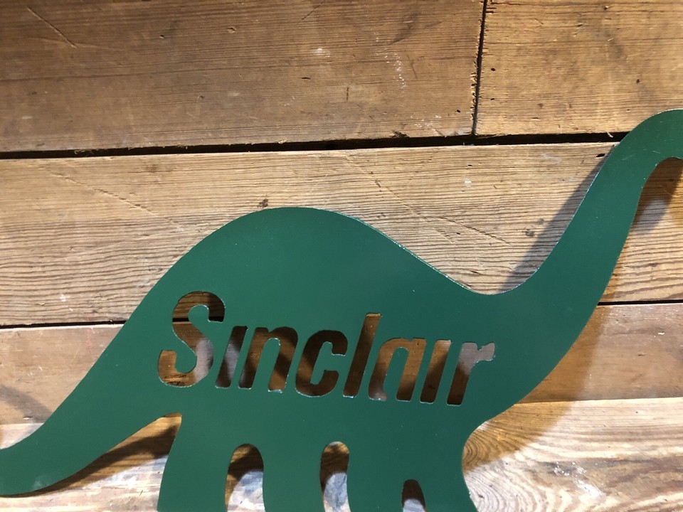 Sinclair Dino Sign Dinosaur Gas Pump Station Oil Can Shell Not Antique ...