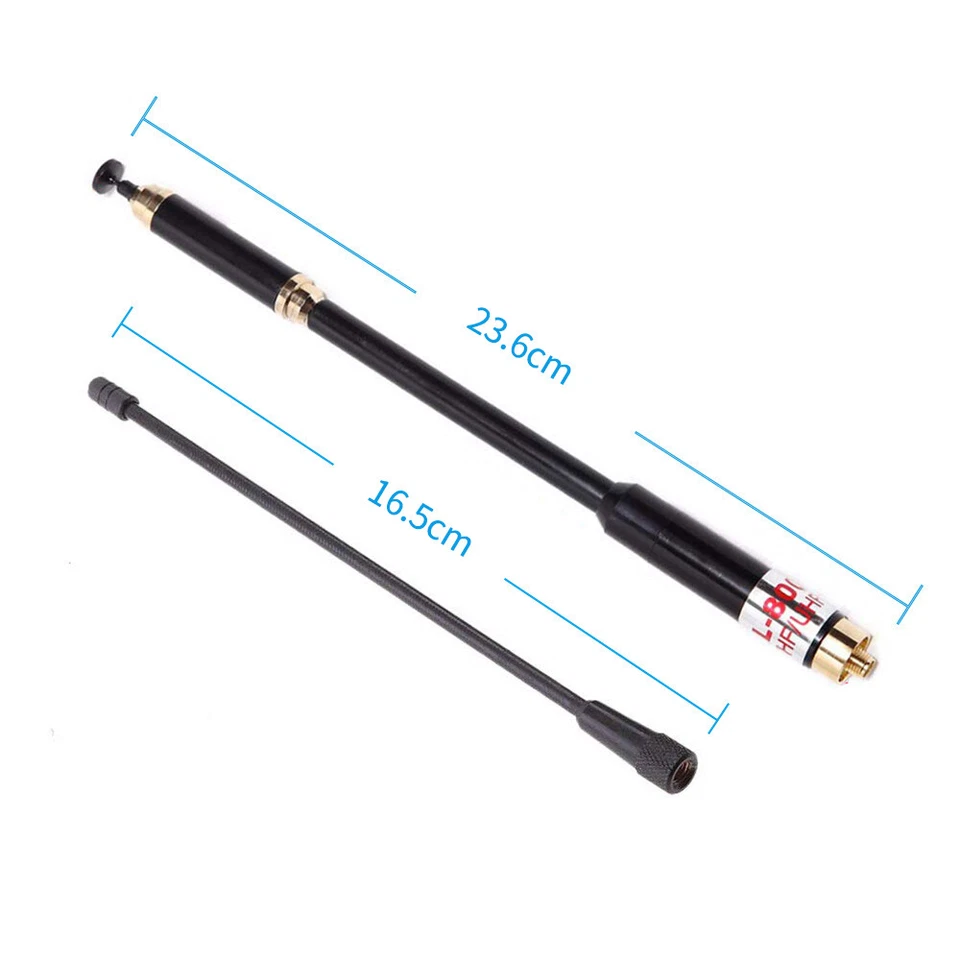 Telescopic AL-800 Dual Band VHF UHF SMA-Female Antenna BaoFeng UV-5R UV-9R Radio - Image 4 of 4