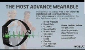 HELO LX Wrist Smartband Fitness Health Monitor Box Set with Germanium stones | eBay