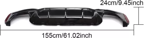 Difusor trasero estilo M5 para BMW G30 serie 5 17-23 con parachoques negro brillante deportivo M - Imagen 2 de 12