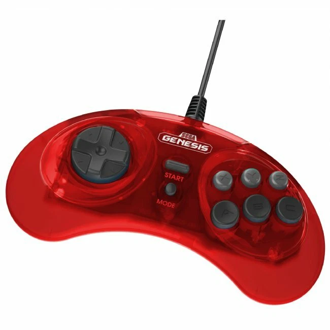 Retro-Bit Official Sega Genesis USB Controller 8-Button PC/Mac Raspberry Pi Red - Image 2 of 4