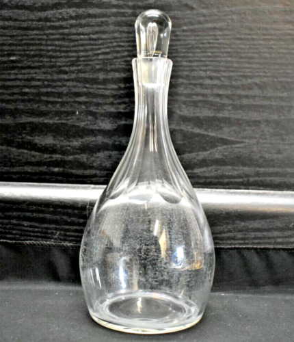 Antique Crystal Glass 9" Decanter w/ Control Bubble Stopper - Steuben? (309) - Picture 1 of 10