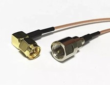 20cm SMA male plug Right Angle to FME male plug jumper cable RG178 8inch NEW USA