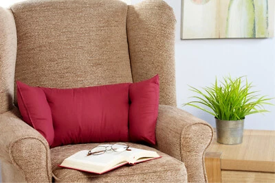 LUMBAR / LOWER BACK SUPPORT CUSHION *Fits any armchair* MADE IN UK *3 Colours*