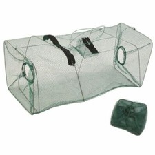 RETE DA PESCA PIEGHEVOLE NASSA AD INGANNO TRAPPOLA 2 FORI PESCI GRANCHI GAMBERO