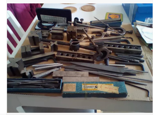 Metal working engineering tools guages markers dies lathe etc. vintage job lot.