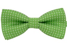 SYAYA Toddler Bow Tie for Little Boy, Pre Tied Child Green With White Polka Dot