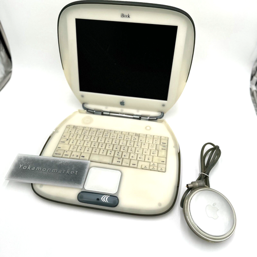 Apple iBook M6411 G3 Clamshell Vintage 192MB 10GB OS 9.1 AC100V Junk In Stock - Picture 4 of 14
