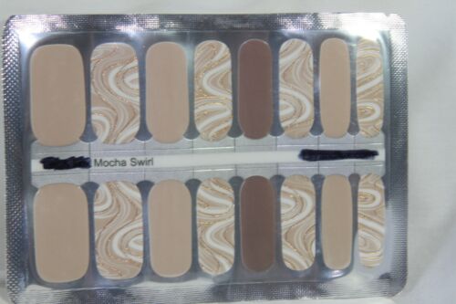 Nail Polish Strips (new) MOCHA SWIRL - 16 STRIPS - FUN & EASY TO USE! - Picture 1 of 1