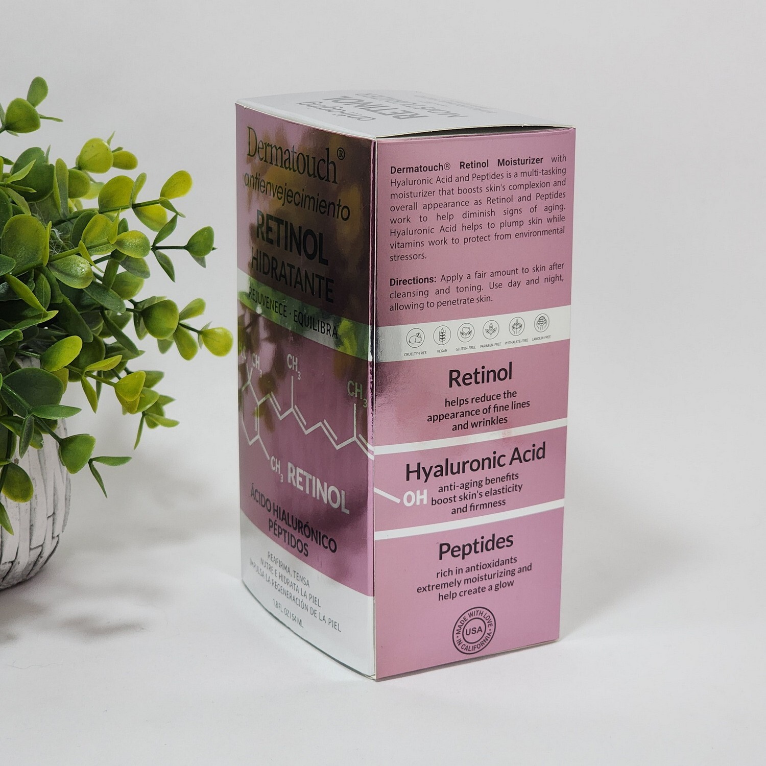 DERMATOUCH Retinol Gesichtsreiniger – 8 Oz (236 Ml) – Mit Hyaluronsäure, Gurke & Vitaminen – Für Normale Bis Trockene Haut