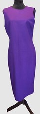 Lauren Ralph Lauren Dress Midi Purple Sleeveless Sheath Dress With Back Zipper S