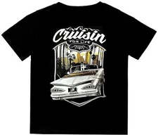 Cruisin for Life Lowrider T-Shirt printed on a Shaka Wear tee