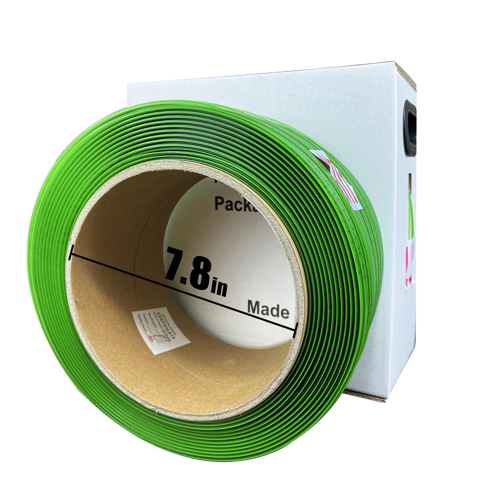 NVOYAJUAN 5/8" x.034 x1000ft Polyester (PET) Strapping Roll 5/8”x1000’, Green