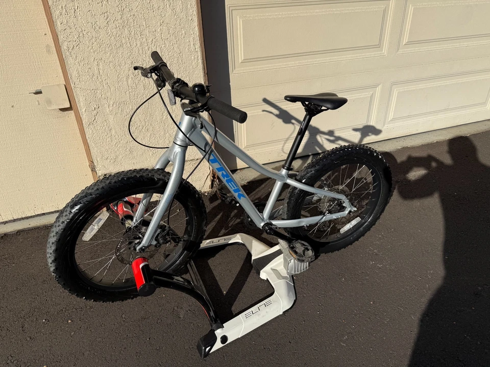 BICICLETA DE MONTAÑA TREK RROSCOE FAT TIRE 20" 8 VELOCIDADES NIÑOS PLATEADA (USADA) Foto 2 de 4