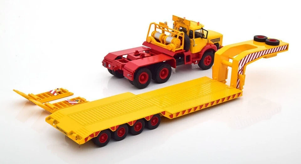 IXO 1/43 TTR028 BERLIET TBO 15 M3 6x4 1960 Handling Mch. Porte Engin jaune/rouge - Immagine 3 di 4