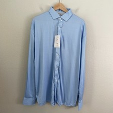 NEW Collars  Co Mens XL Quattro Flex Dress Shirt Semi Spread Collar Long Sleeve
