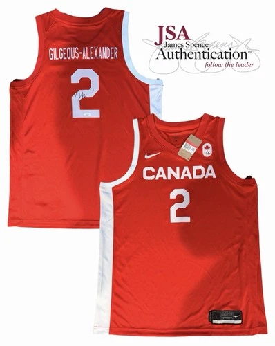Shai Gilgeous-Alexander Signed Autographed Team Canada Olympics Jersey JSA COA