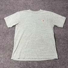 Carhartt Shirt Mens Medium Green Heather Original Fit Workwear Pocket Crewneck