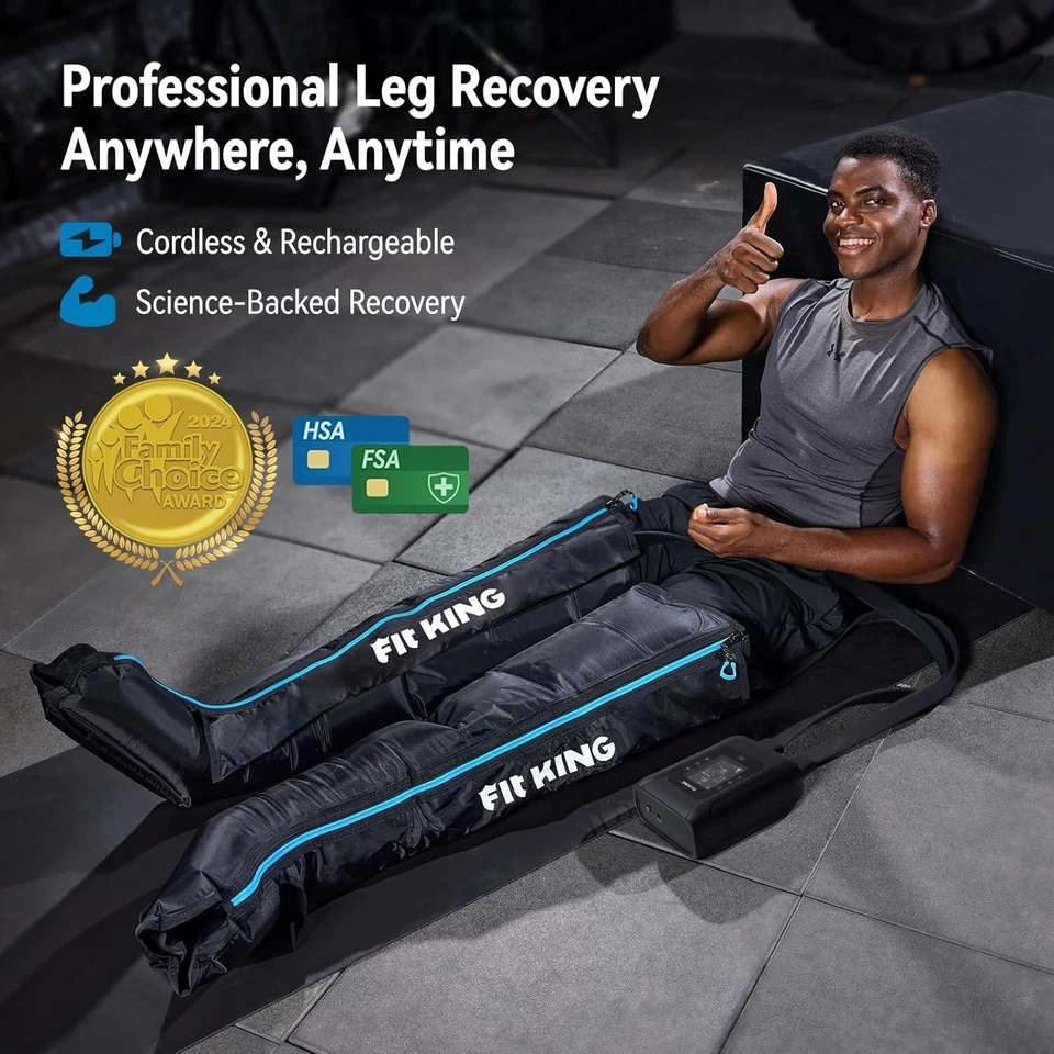 Fit King Professional Air Compression Leg Recovery System Cordless FT-091 Size L - Image 3 of 4