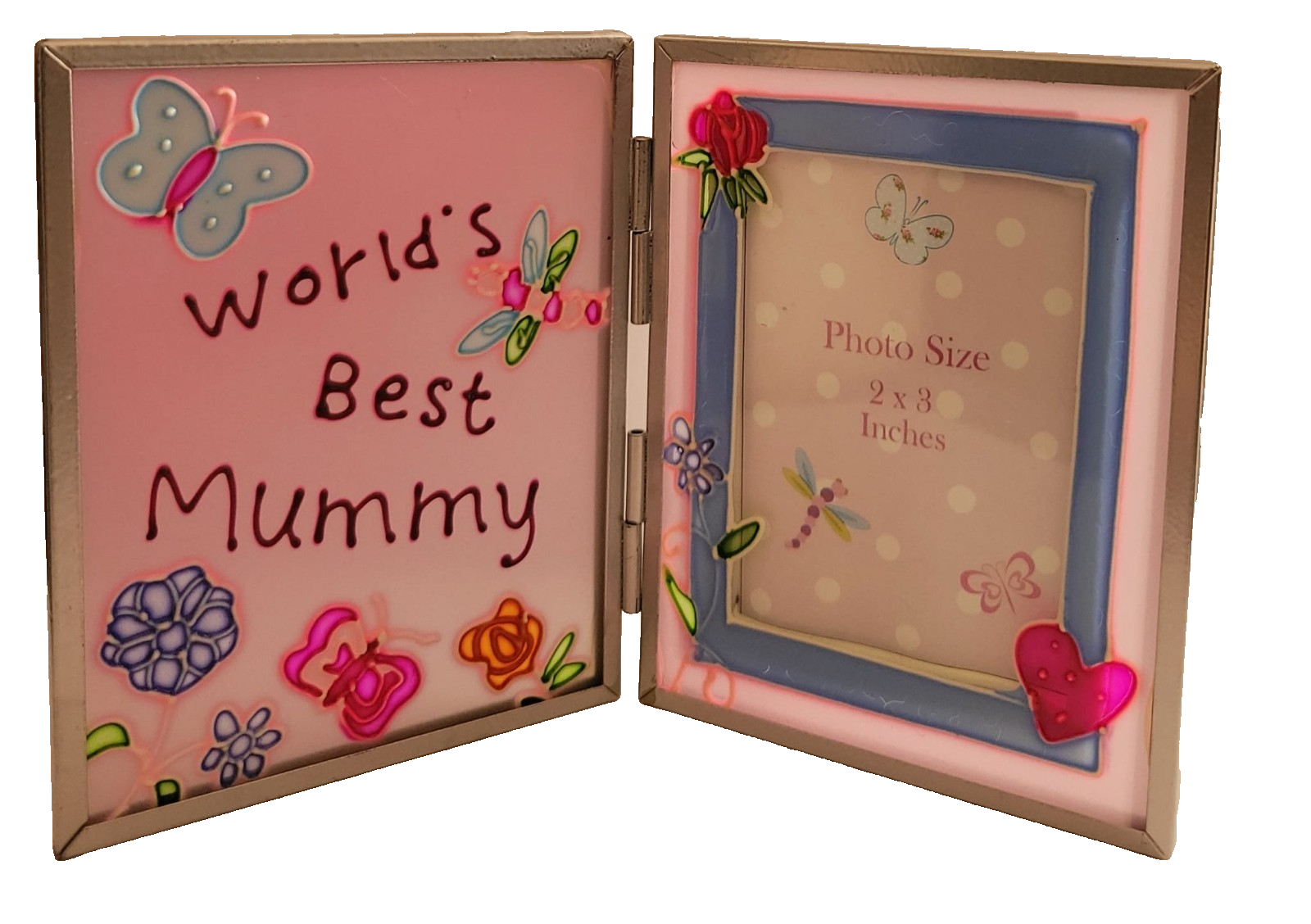 World's Best Mummy Glass Hinged Photo Frame Mothers Day Gift Present Mum Book