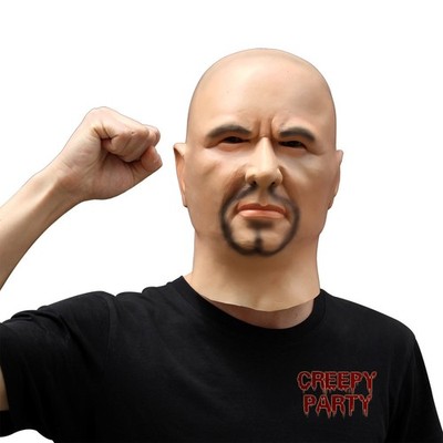 CreepyParty realistische menschliche Kopf Latex Maske - Gruseliger Mann Halloween Cosplay