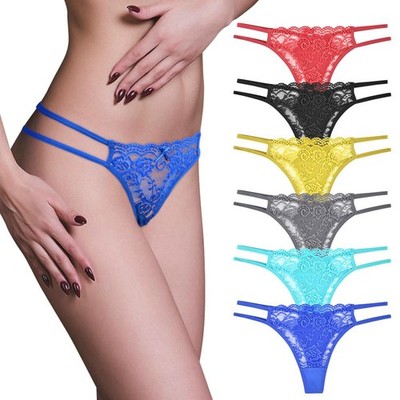 String Damen Set - Transparete Spitze Tüll Tangas für alle Größen