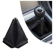 Salior Dustproof Car Shift Knob Cover, Protects Gear Shift Carbon Fiber Black