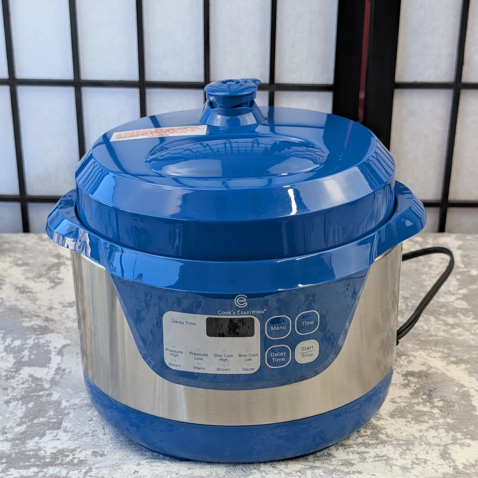 Cooks Essentials Electric 2 Quart Pressure Cooker Blue Model 921 922 925 928 - Image 2 of 4