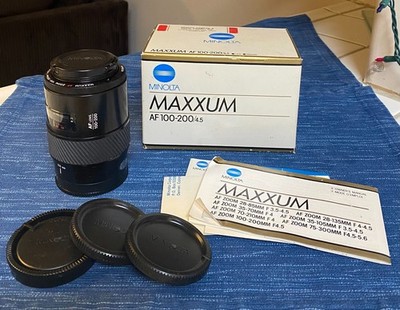 Minolta Maxxum AF 100-200mm f/4.5 Lens with Caps Untested 50B