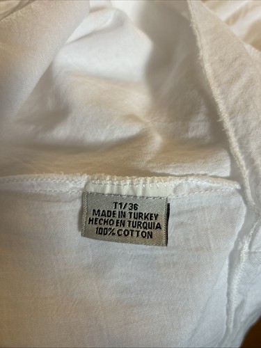 Blanc Du Nil 100% Cotton White Dress T1 summer Dress Size 10/36 - Picture 2 of 6