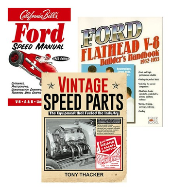 #ad Vintage Speed Parts Ford Flathead V 8 Builders Handbook Speed Manual 3 Book Set $63.63